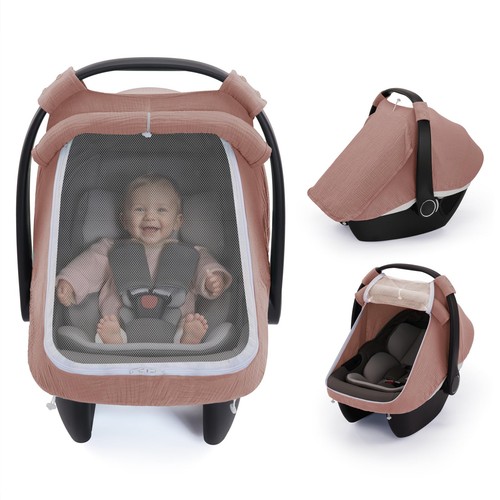 Muslin baby car seat cover - baby,