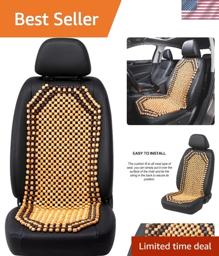 Stylish wood beaded - car, seat